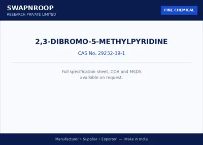 2,3-Dibromo-5-methylpyridine CAS 29232-39-1 - SRPL