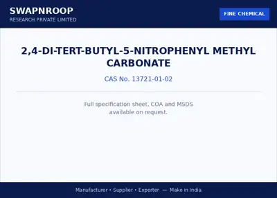 2,4-Di-tert-butyl-5-nitrophenyl methyl carbonate CAS 13721-01-02 - SRPL