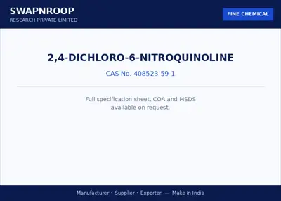 2,4-Dichloro-6-nitroquinoline CAS 408523-59-1 - SRPL