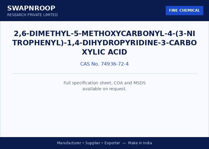 2,6-Dimethyl-5-Methoxycarbonyl-4-(3-Nitrophenyl)-1,4-Dihydropyridine-3-carboxylic Acid