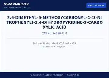 2,6-Dimethyl-5-Methoxycarbonyl-4-(3-Nitrophenyl)-1,4-Dihydropyridine-3-carboxylic Acid CAS 74936-72-4 - SRPL