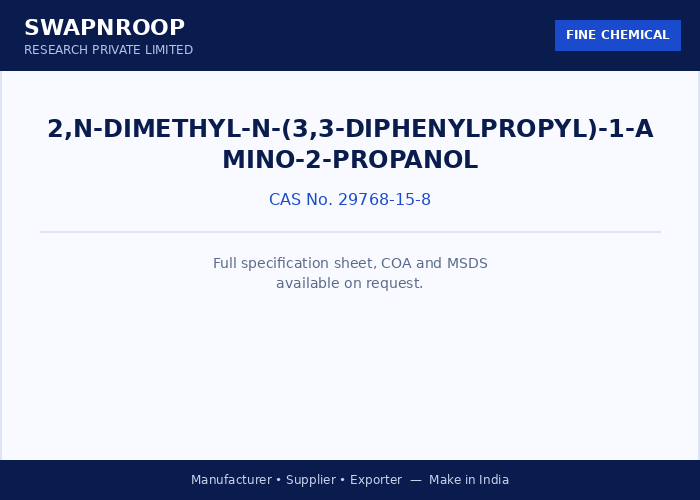 2,N-Dimethyl-N-(3,3-diphenylpropyl)-1-amino-2-propanol