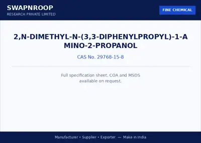 2,N-Dimethyl-N-(3,3-diphenylpropyl)-1-amino-2-propanol CAS 29768-15-8 - SRPL