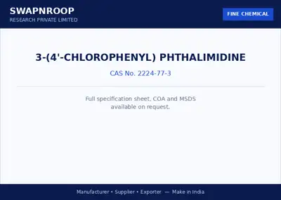 3-(4'-chlorophenyl) phthalimidine CAS 2224-77-3 - SRPL