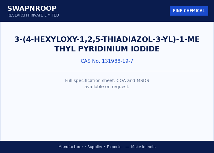 3-(4-HEXYLOXY-1,2,5-THIADIAZOL-3-yl)-1-METHYL PYRIDINIUM IODIDE