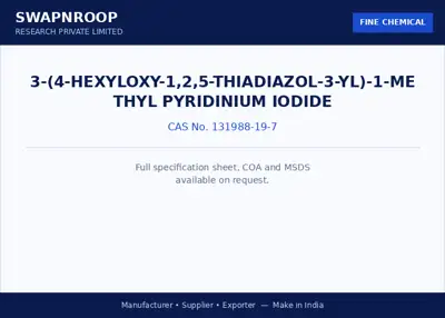 3-(4-HEXYLOXY-1,2,5-THIADIAZOL-3-yl)-1-METHYL PYRIDINIUM IODIDE CAS 131988-19-7 - SRPL