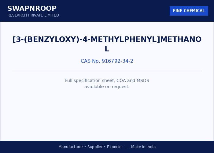 [3-(Benzyloxy)-4-methylphenyl]methanol