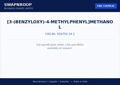 [3-(Benzyloxy)-4-methylphenyl]methanol (CAS 916792-34-2) - manufacturer, supplier & exporter India - SRPL