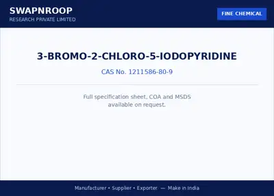 3-Bromo-2-chloro-5-iodopyridine (CAS 1211586-80-9) - manufacturer, supplier & exporter India - SRPL