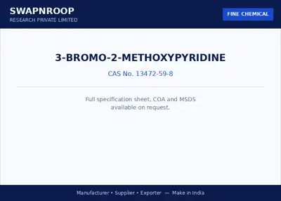 3-Bromo-2-methoxypyridine (CAS 13472-59-8) - manufacturer, supplier & exporter India - SRPL