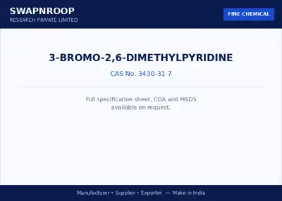 3-Bromo-2,6-dimethylpyridine CAS 3430-31-7 - SRPL