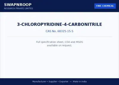 3-Chloropyridine-4-carbonitrile CAS 68325-15-5 - SRPL