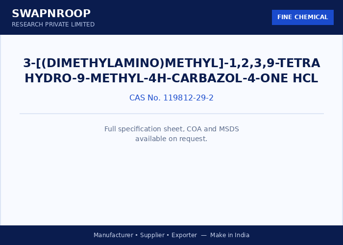 3-[(Dimethylamino)methyl]-1,2,3,9-tetrahydro-9-methyl-4H-carbazol-4-one HCl