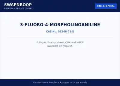 3-Fluoro-4-morpholinoaniline CAS 93246-53-8 - SRPL
