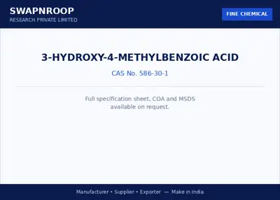 3-Hydroxy-4-methylbenzoic acid CAS 586-30-1 - SRPL