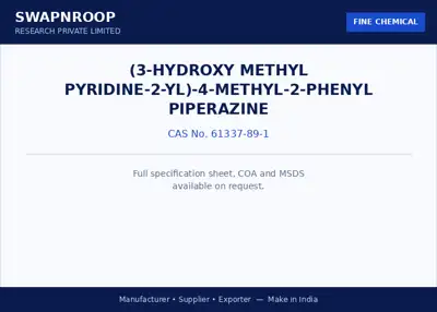 (3-Hydroxy Methyl pyridine-2-Yl)-4-Methyl-2-Phenyl piperazine CAS 61337-89-1 - SRPL