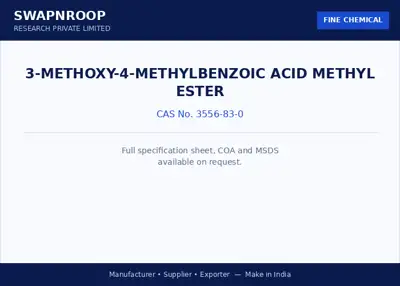 3-Methoxy-4-Methylbenzoic Acid Methyl Ester CAS 3556-83-0 - SRPL