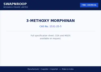 3-Methoxy Morphinan CAS 1531-25-5 - SRPL