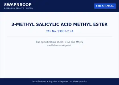 3-Methyl salicylic acid methyl ester CAS 23083-23-4 - SRPL