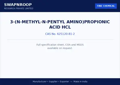 3-(N-Methyl-N-Pentyl amino)propionic acid HCl CAS 625120-81-2 - SRPL