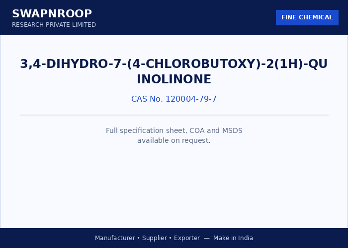 3,4-Dihydro-7-(4-chlorobutoxy)-2(1H)-quinolinone