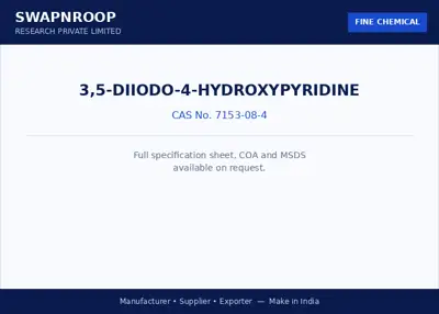 3,5-Diiodo-4-hydroxypyridine (CAS 7153-08-4) - manufacturer, supplier & exporter India - SRPL