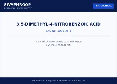 3,5-dimethyl-4-nitrobenzoic acid (CAS 3095-38-3) - manufacturer, supplier & exporter India - SRPL