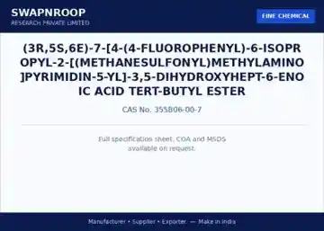 (3R,5S,6E)-7-[4-(4-Fluorophenyl)-6-isopropyl-2-[(methanesulfonyl)methylamino]pyrimidin-5-yl]-3,5-dihydroxyhept-6-enoic acid tert-butyl ester CAS 355806-00-7 - SRPL