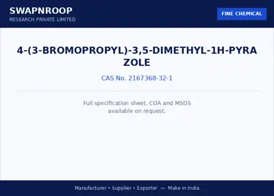 4-(3-bromopropyl)-3,5-dimethyl-1H-pyrazole CAS 2167368-32-1 - SRPL