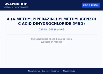 4-(4-methylpiperazin-1-ylmethyl)benzoic acid dihydrochloride (MBD) CAS 106261-49-8 - SRPL