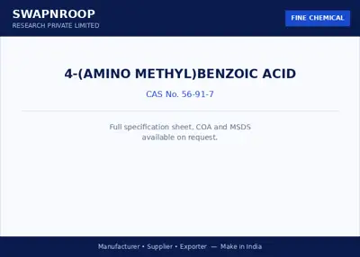 4-(AMINO METHYL)BENZOIC ACID CAS 56-91-7 - SRPL
