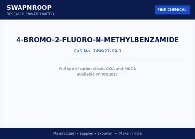 4-Bromo-2-fluoro-N-methylbenzamide CAS 749927-69-3 - SRPL