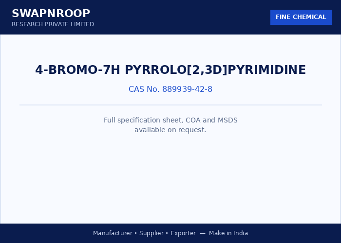 4-bromo-7H pyrrolo[2,3D]pyrimidine