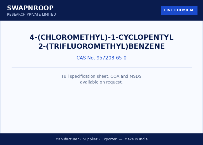 4-(chloromethyl)-1-cyclopentyl 2-(trifluoromethyl)benzene