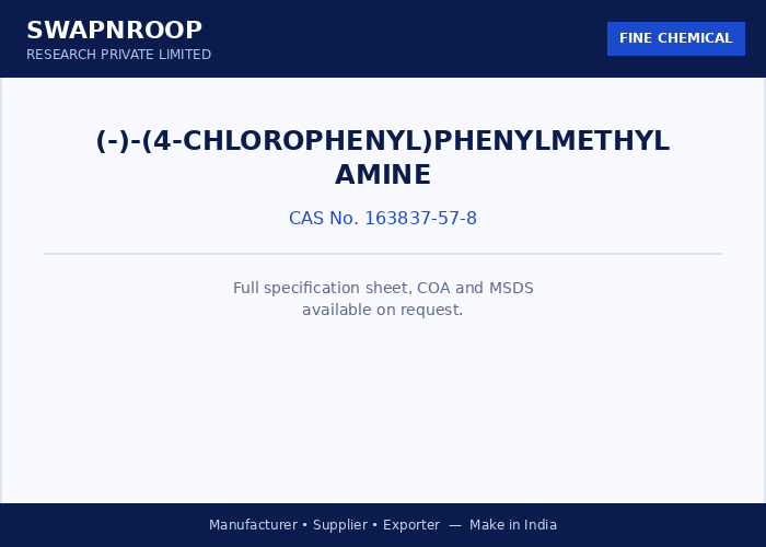 (-)-(4-Chlorophenyl)phenylmethyl amine