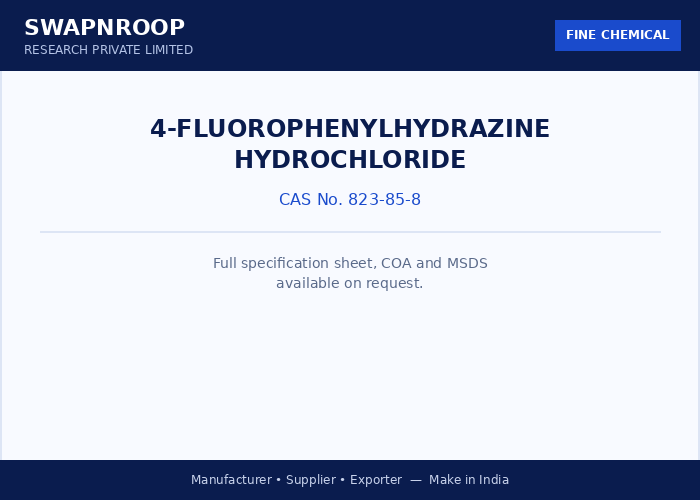 4-Fluorophenylhydrazine hydrochloride