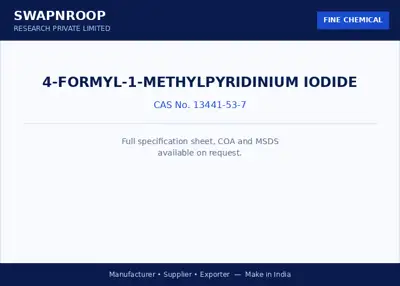 4-FORMYL-1-METHYLPYRIDINIUM IODIDE (CAS 13441-53-7) - manufacturer, supplier & exporter India - SRPL