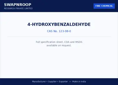 4-Hydroxybenzaldehyde CAS 123-08-0 - SRPL