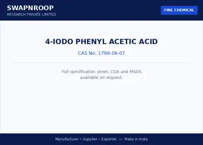4-IODO PHENYL ACETIC ACID CAS 1798-06-07 - SRPL