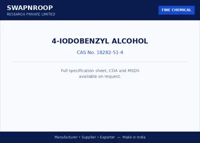4-IODOBENZYL ALCOHOL (CAS 18282-51-4) - manufacturer, supplier & exporter India - SRPL