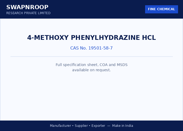 4-Methoxy Phenylhydrazine HCl
