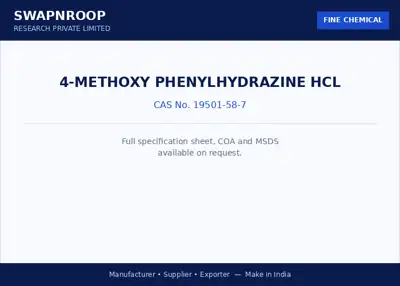 4-Methoxy Phenylhydrazine HCl CAS 19501-58-7 - SRPL