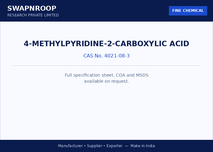 4-Methylpyridine-2-carboxylic Acid