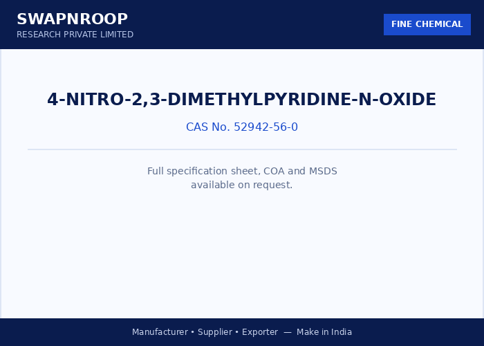 4-Nitro-2,3-dimethylpyridine-N-oxide