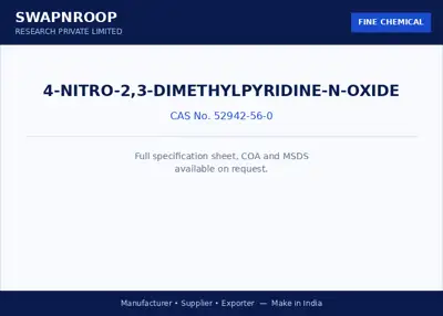 4-Nitro-2,3-dimethylpyridine-N-oxide CAS 52942-56-0 - SRPL