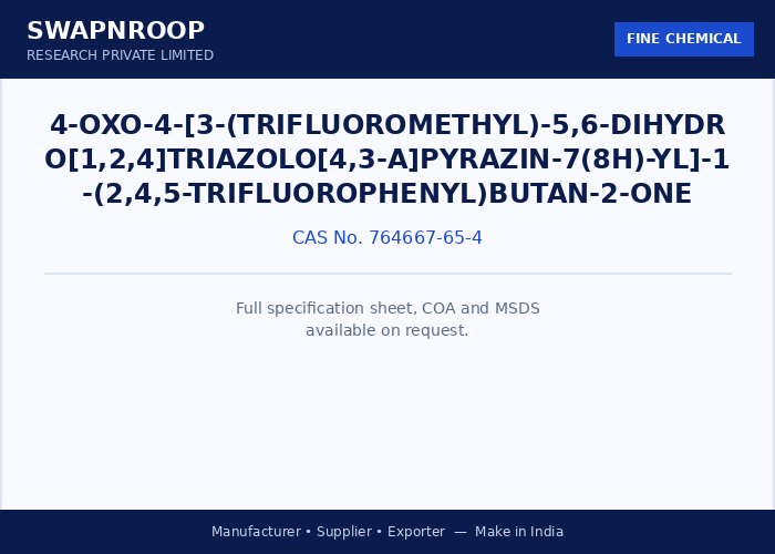 4-Oxo-4-[3-(trifluoromethyl)-5,6-dihydro[1,2,4]triazolo[4,3-a]pyrazin-7(8H)-yl]-1-(2,4,5-trifluorophenyl)butan-2-one