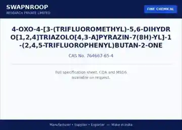 4-Oxo-4-[3-(trifluoromethyl)-5,6-dihydro[1,2,4]triazolo[4,3-a]pyrazin-7(8H)-yl]-1-(2,4,5-trifluorophenyl)butan-2-one CAS 764667-65-4 - SRPL