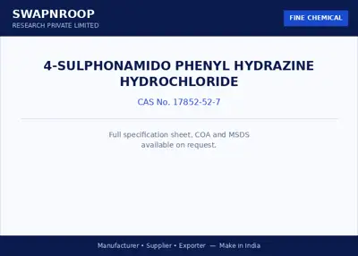 4-SULPHONAMIDO PHENYL HYDRAZINE HYDROCHLORIDE CAS 17852-52-7 - SRPL
