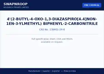4'(2-BUTYL-4-OXO-1,3-DIAZASPIRO[4.4]NON-1EN-3-YLMETHYL) BIPHENYL-2-CARBONITRILE CAS 138401-24-8 - SRPL
