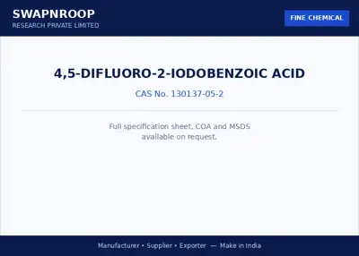4,5-DIFLUORO-2-IODOBENZOIC ACID CAS 130137-05-2 - SRPL